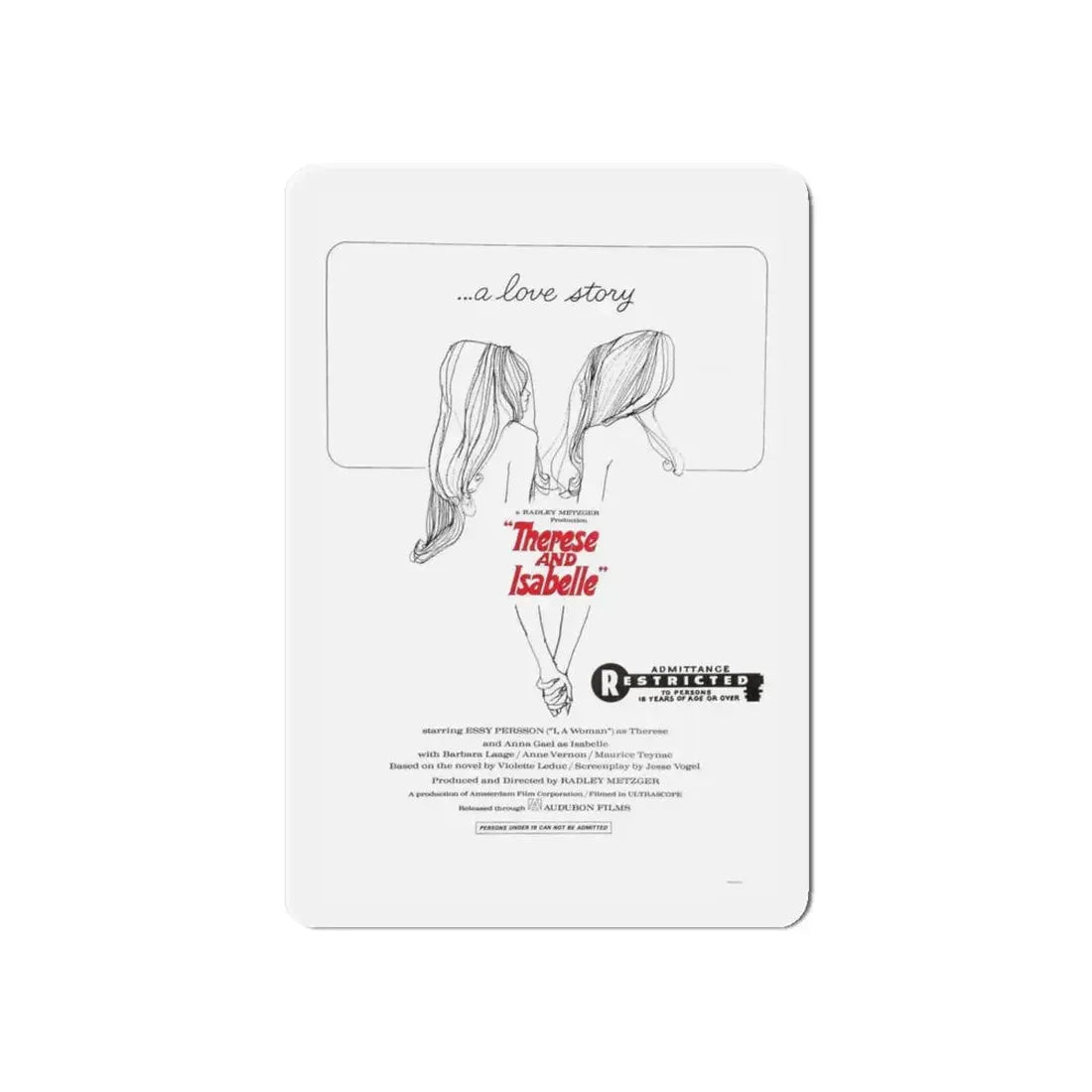 THERESE AND ISABEL 1968 Movie Poster - Refrigerator Magnet 6 Inch Die-Cut - The Sticker Space