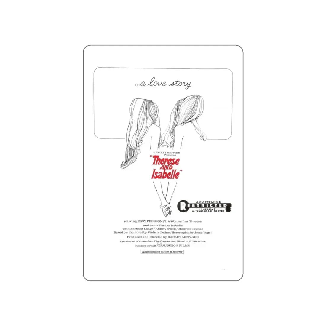 THERESE AND ISABEL 1968 Movie Poster STICKER Vinyl Die-Cut Decal 5 Inch - The Sticker Space