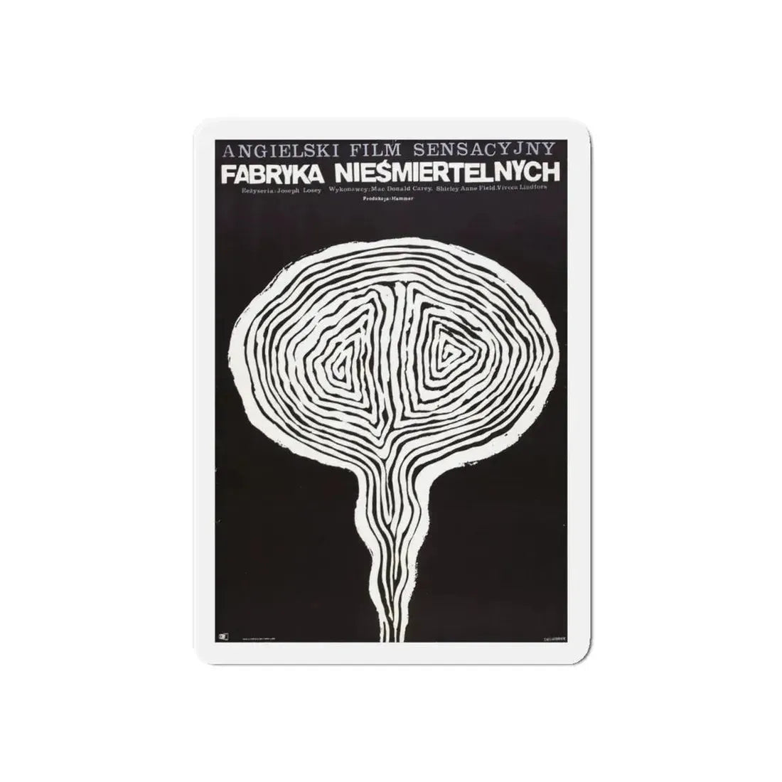 THESE ARE THE DAMNED (POLISH) 1963 Movie Poster - Refrigerator Magnet 6 Inch Die-Cut - The Sticker Space