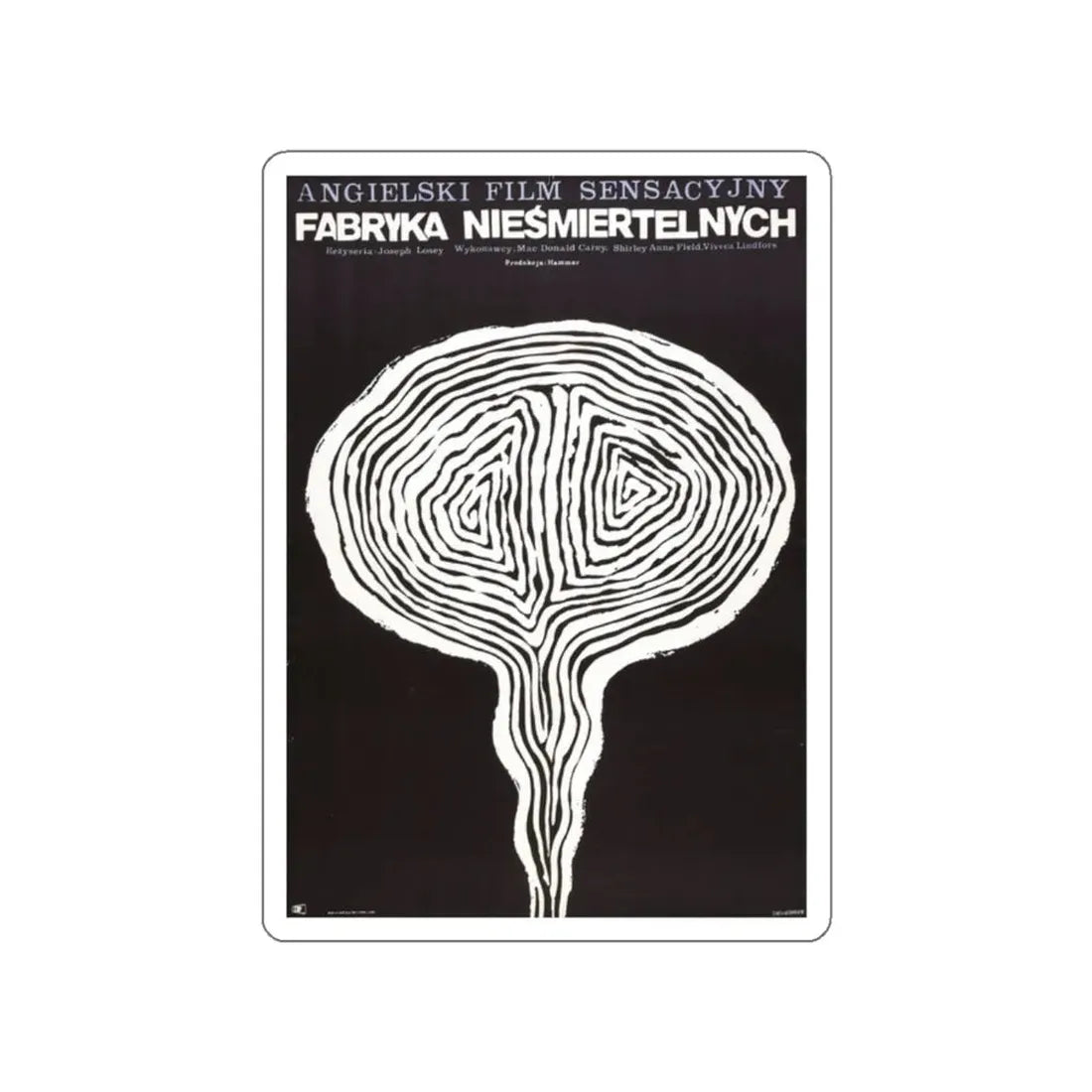 THESE ARE THE DAMNED (POLISH) 1963 Movie Poster STICKER Vinyl Die-Cut Decal 2 Inch - The Sticker Space