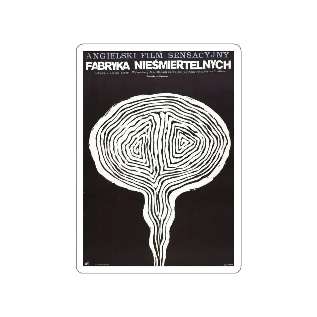 THESE ARE THE DAMNED (POLISH) 1963 Movie Poster STICKER Vinyl Die-Cut Decal 3 Inch - The Sticker Space