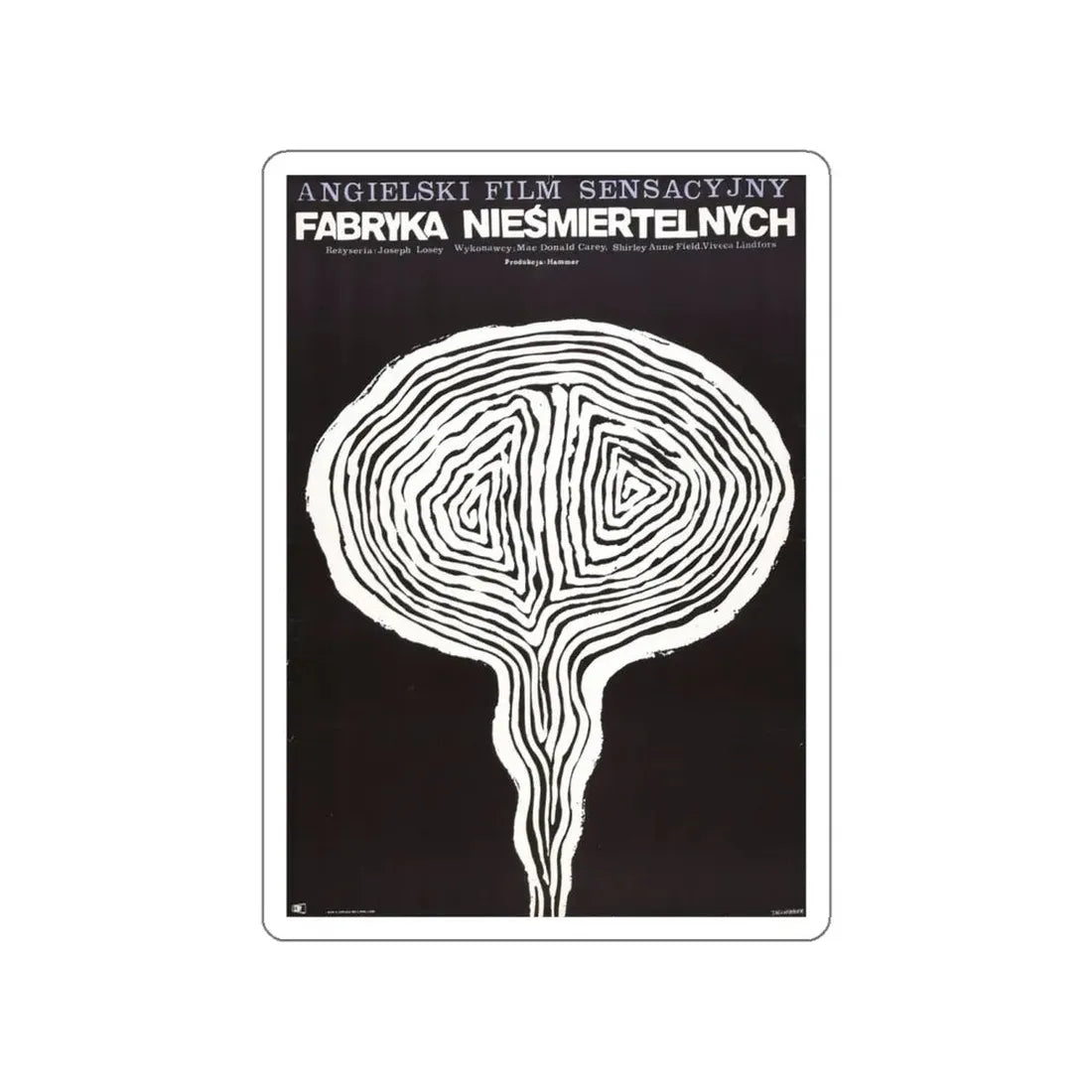 THESE ARE THE DAMNED (POLISH) 1963 Movie Poster STICKER Vinyl Die-Cut Decal 5 Inch - The Sticker Space