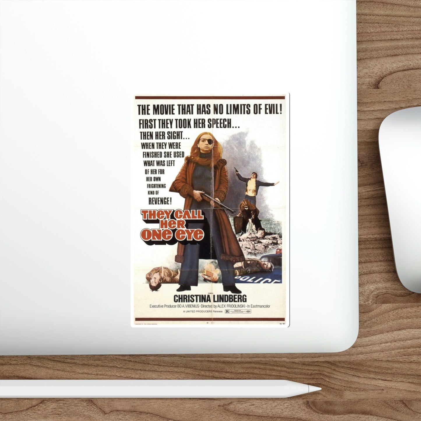 They Call Her One Eye 1974 Movie Poster STICKER Vinyl Die-Cut Decal-The Sticker Space