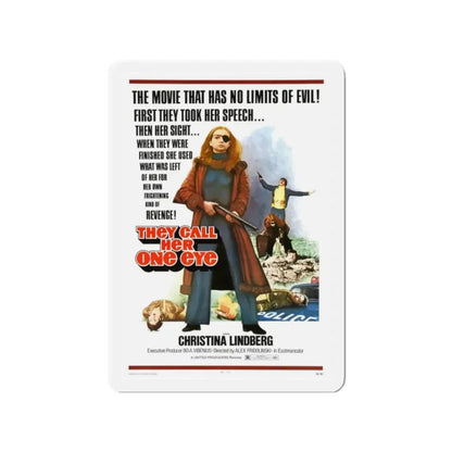THEY CALL HER ONE EYE (THRILLER A CRUEL PICTURE) 1973 Movie Poster - Refrigerator Magnet 2 Inch - The Sticker Space