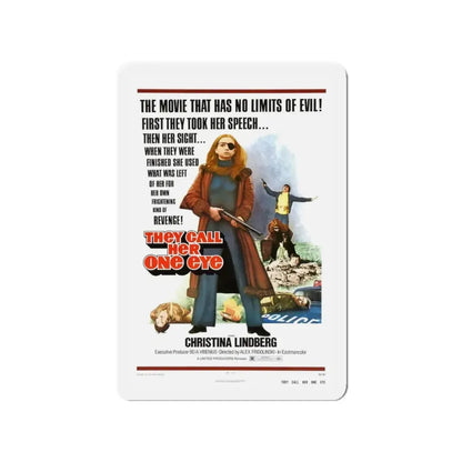 THEY CALL HER ONE EYE (THRILLER A CRUEL PICTURE) 1973 Movie Poster - Refrigerator Magnet 3 Inch - The Sticker Space