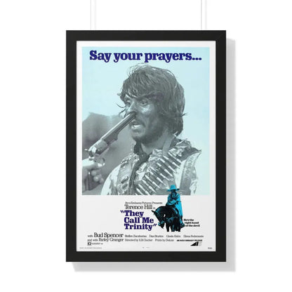 THEY CALL ME TRINITY 1970 - Framed Movie Poster 20" x 30" Black - The Sticker Space