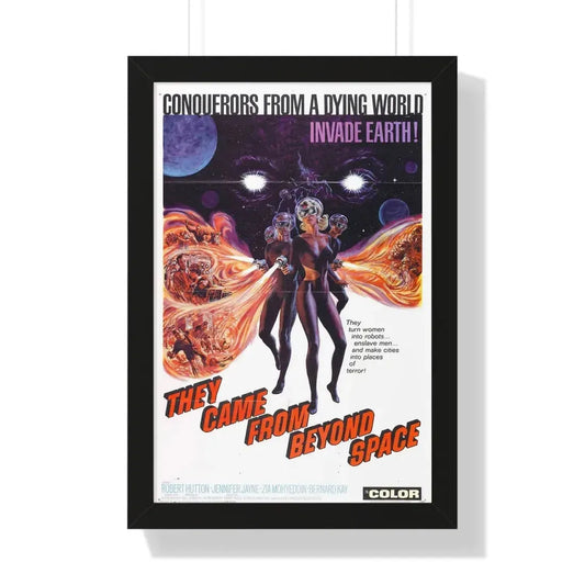 THEY CAME FROM BEYOND SPACE 1967 - Framed Movie Poster 16″ x 24″ Black - The Sticker Space