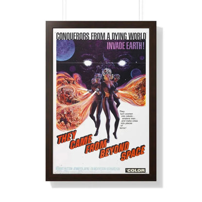 THEY CAME FROM BEYOND SPACE 1967 - Framed Movie Poster 20" x 30" Walnut - The Sticker Space