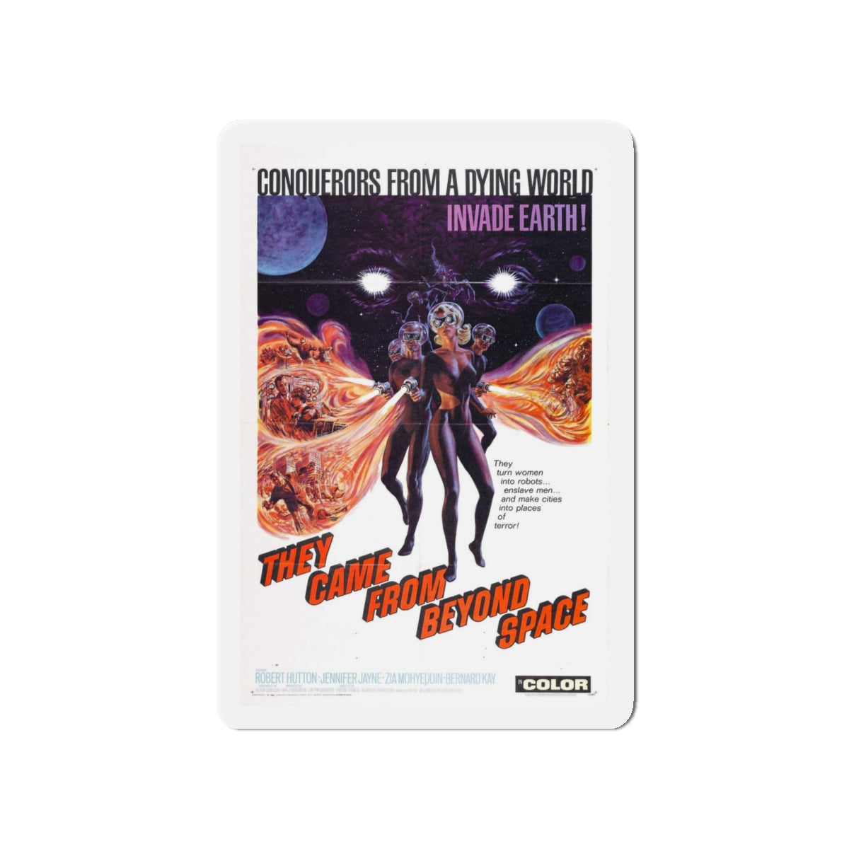 THEY CAME FROM BEYOND SPACE 1967 Movie Poster - Refrigerator Magnet-4 Inch-The Sticker Space