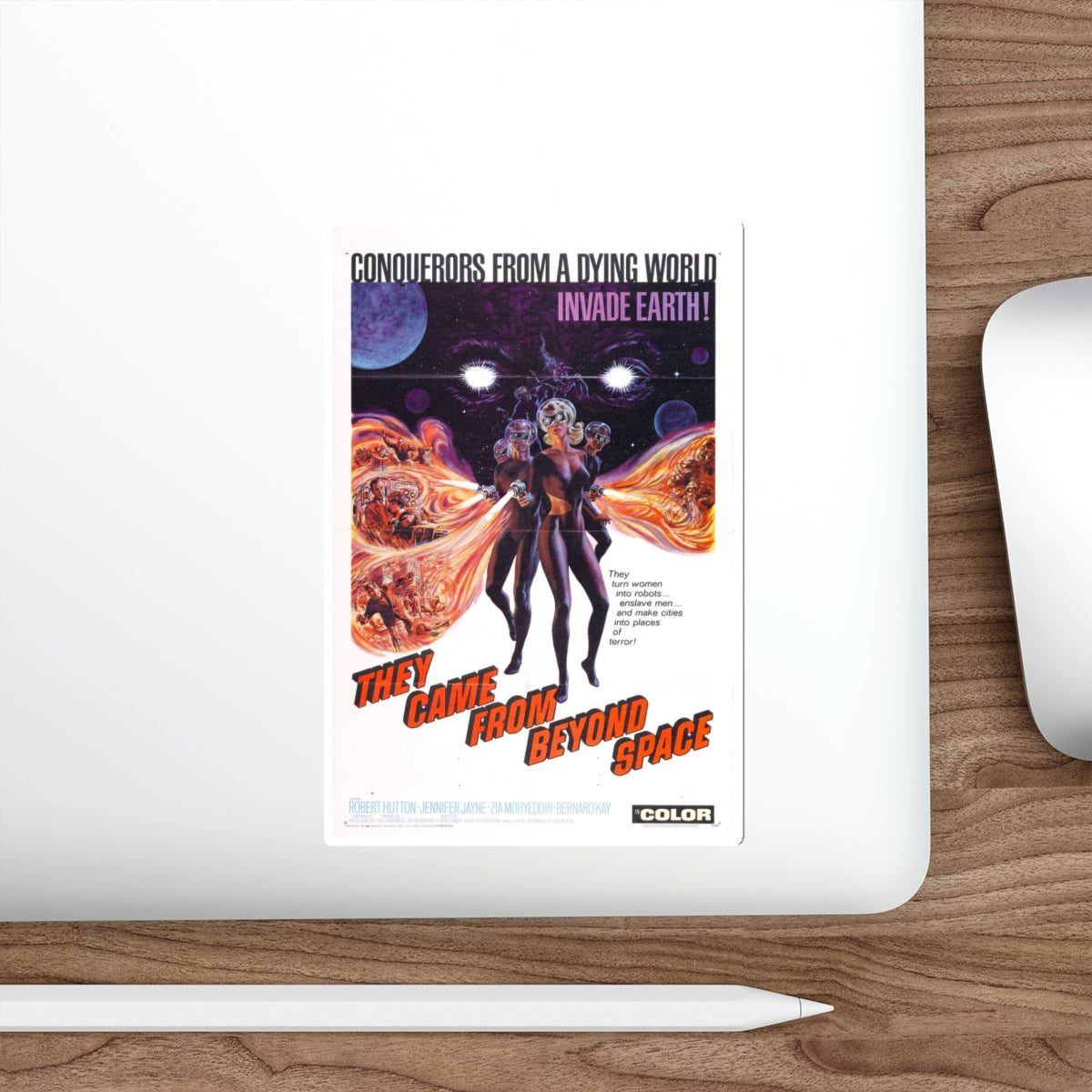 THEY CAME FROM BEYOND SPACE 1967 Movie Poster STICKER Vinyl Die-Cut Decal-The Sticker Space