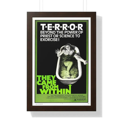 THEY CAME FROM WITHIN (SHIVERS, THE PARASITE MURDERS) 1975 - Framed Movie Poster 16″ x 24″ Walnut - The Sticker Space