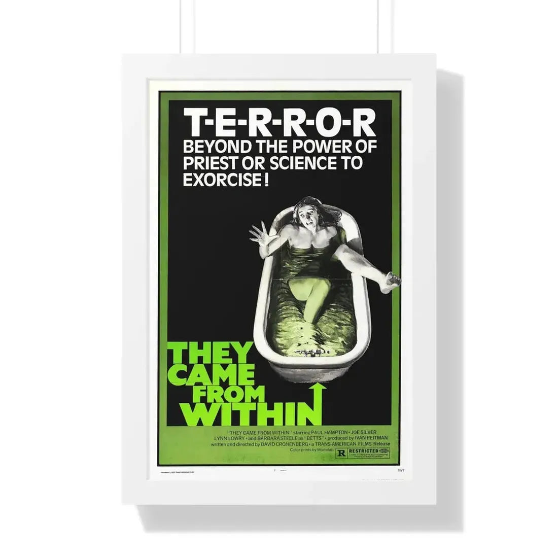 THEY CAME FROM WITHIN (SHIVERS, THE PARASITE MURDERS) 1975 - Framed Movie Poster 16″ x 24″ White - The Sticker Space