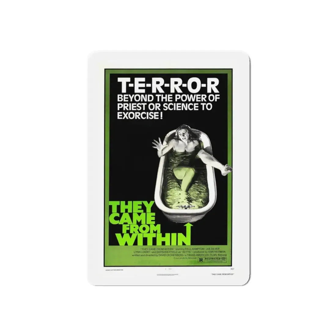 THEY CAME FROM WITHIN (SHIVERS, THE PARASITE MURDERS) 1975 Movie Poster - Refrigerator Magnet 6 Inch Die-Cut - The Sticker Space