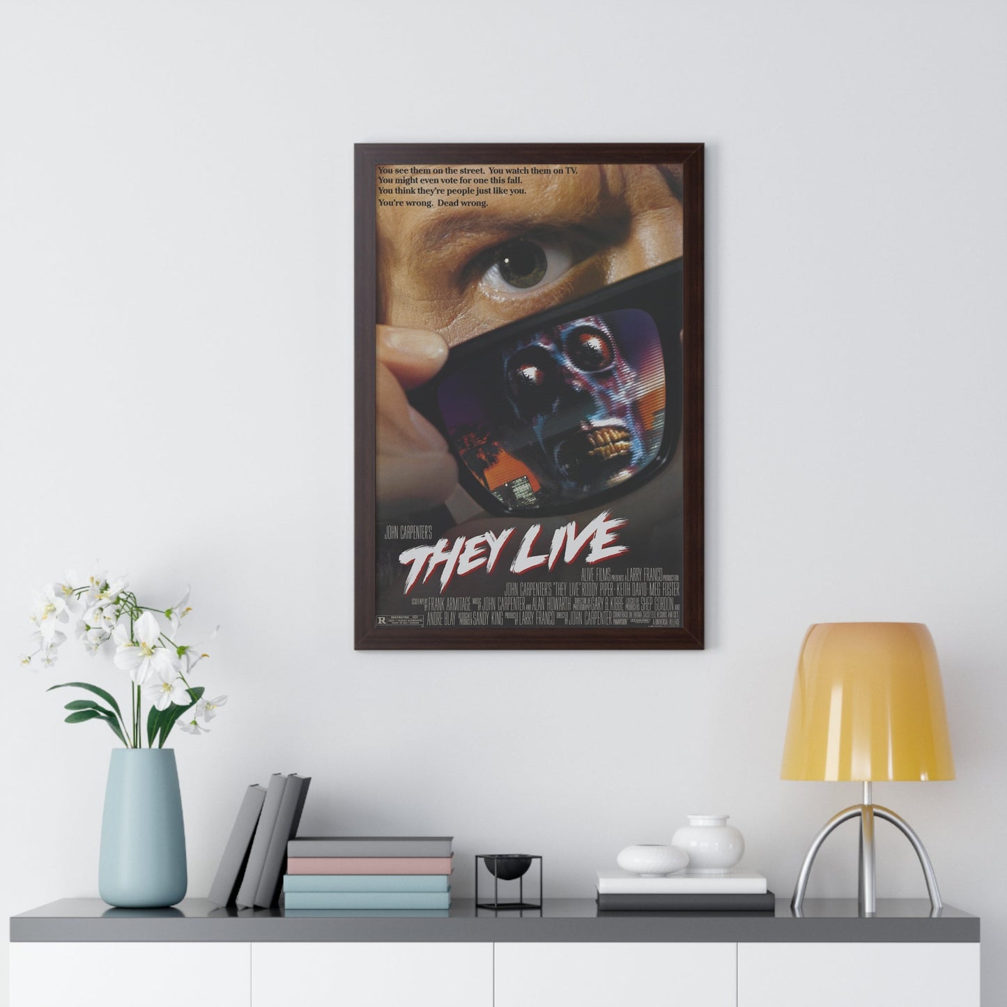 THEY LIVE! 1988 - Framed Movie Poster-The Sticker Space