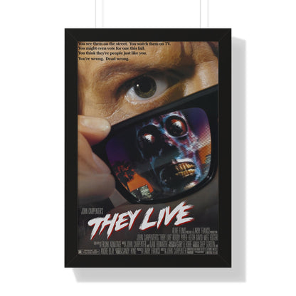 THEY LIVE! 1988 - Framed Movie Poster-16″ x 24″-The Sticker Space