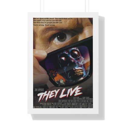 THEY LIVE! 1988 - Framed Movie Poster-16″ x 24″-The Sticker Space