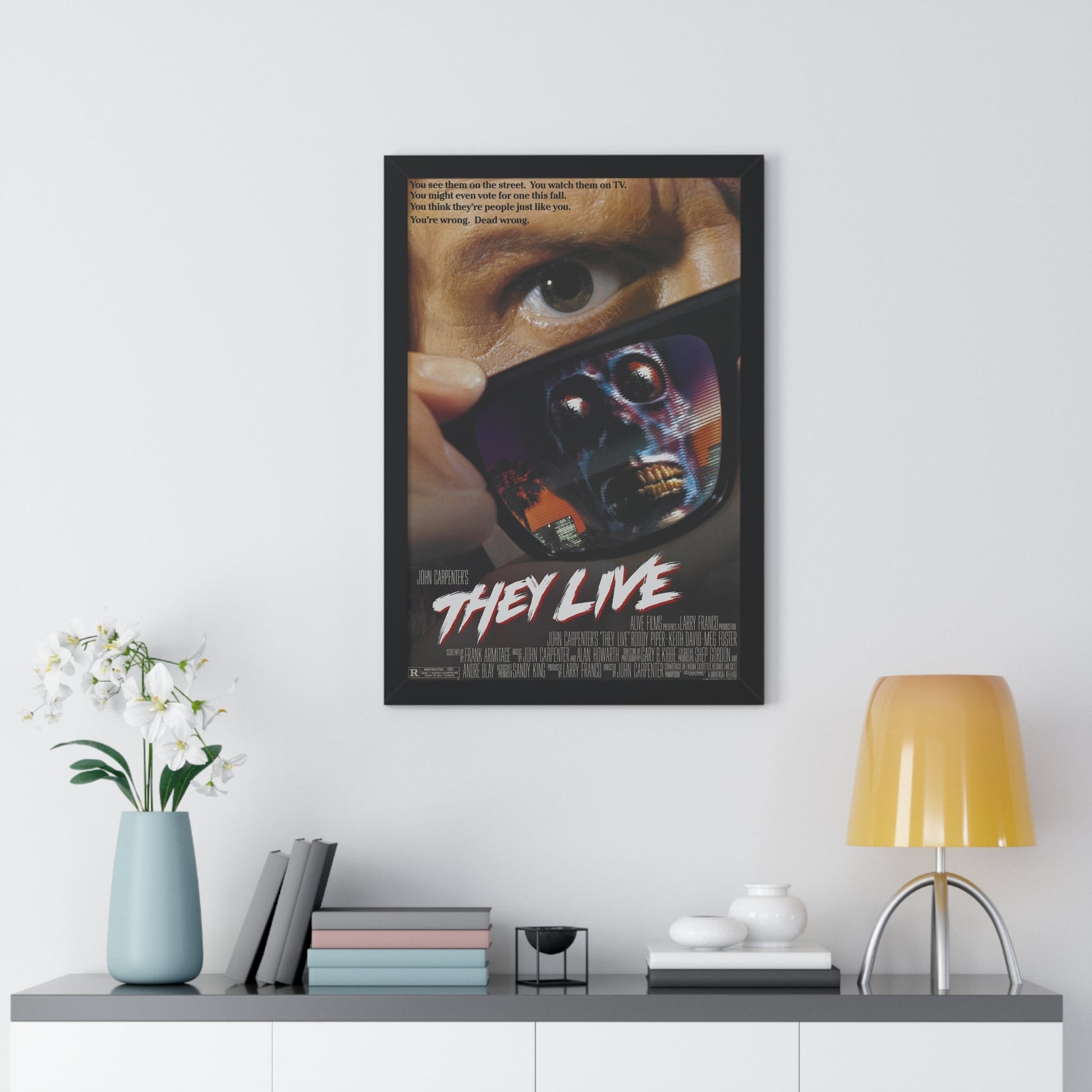 THEY LIVE! 1988 - Framed Movie Poster-The Sticker Space