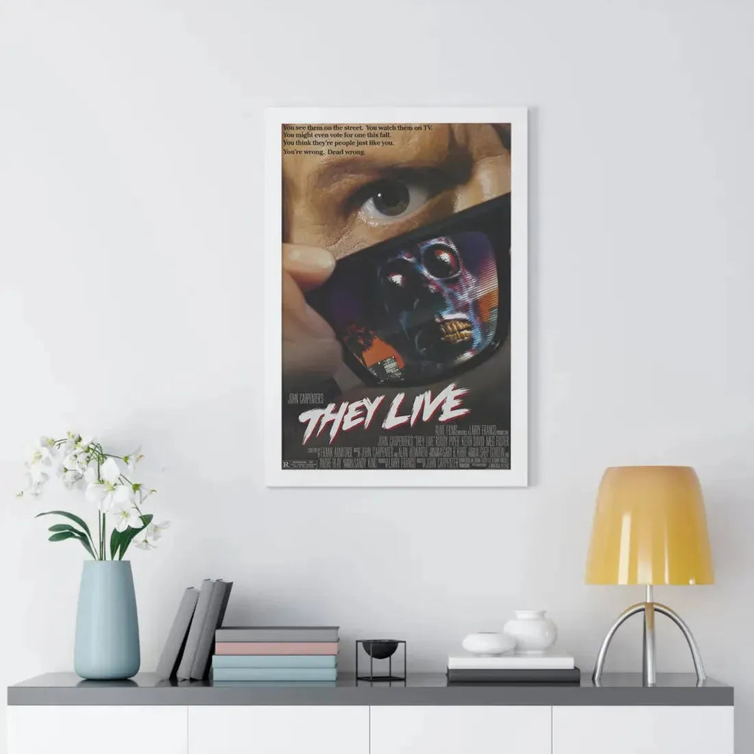 THEY LIVE! 1988 - Framed Movie Poster - The Sticker Space