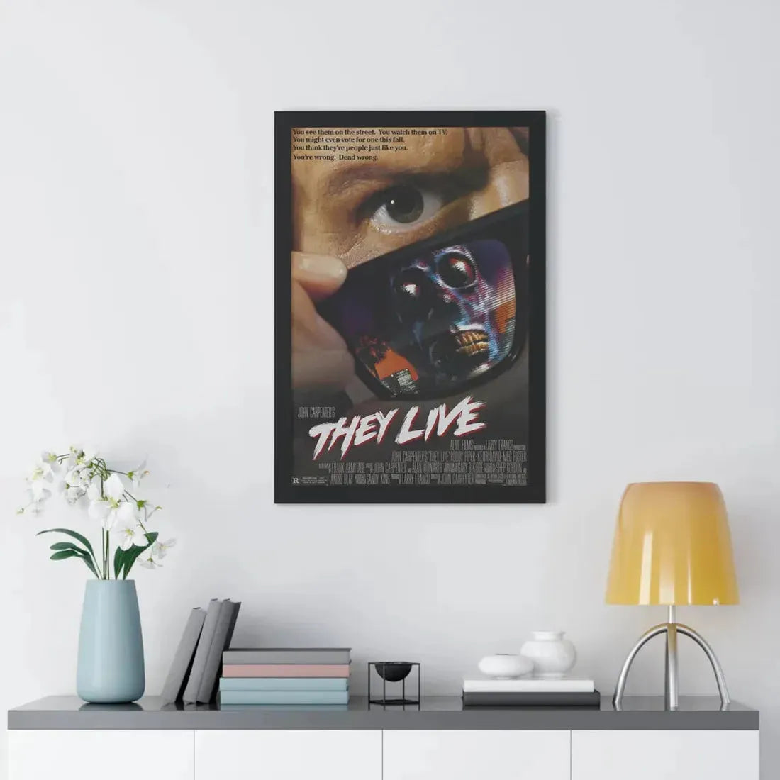 THEY LIVE! 1988 - Framed Movie Poster - The Sticker Space