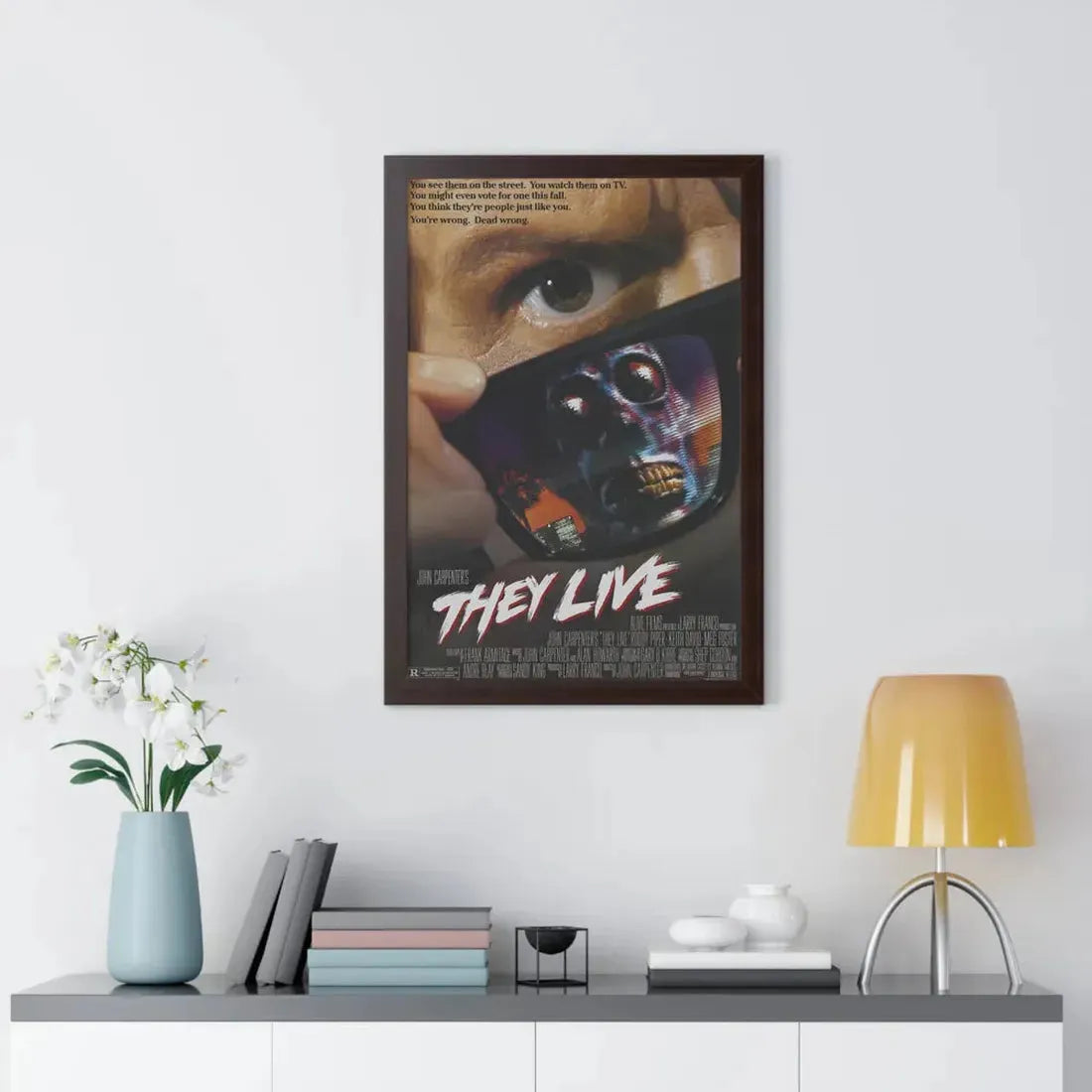 THEY LIVE! 1988 - Framed Movie Poster - The Sticker Space