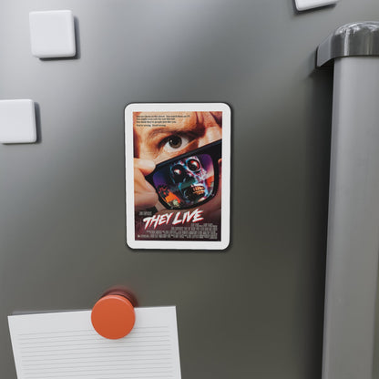 They Live 1988 Movie Poster Die-Cut Magnet-The Sticker Space