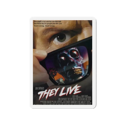THEY LIVE! 1988 Movie Poster - Refrigerator Magnet 2 Inch - The Sticker Space