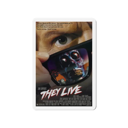 THEY LIVE! 1988 Movie Poster - Refrigerator Magnet 4 Inch - The Sticker Space