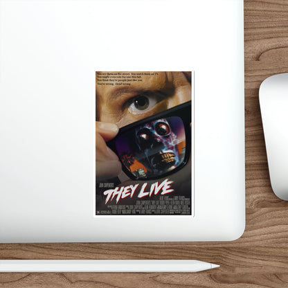 THEY LIVE! 1988 Movie Poster STICKER Vinyl Die-Cut Decal-The Sticker Space