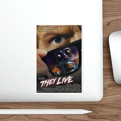 THEY LIVE! 1988 Movie Poster STICKER Vinyl Die-Cut Decal-The Sticker Space