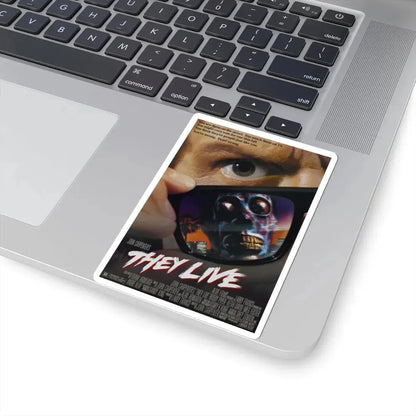 THEY LIVE! 1988 Movie Poster - STICKER Vinyl Kiss-Cut Decal - The Sticker Space