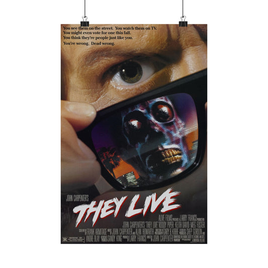 THEY LIVE! 1988 - Paper Movie Poster-12″ x 18″-The Sticker Space