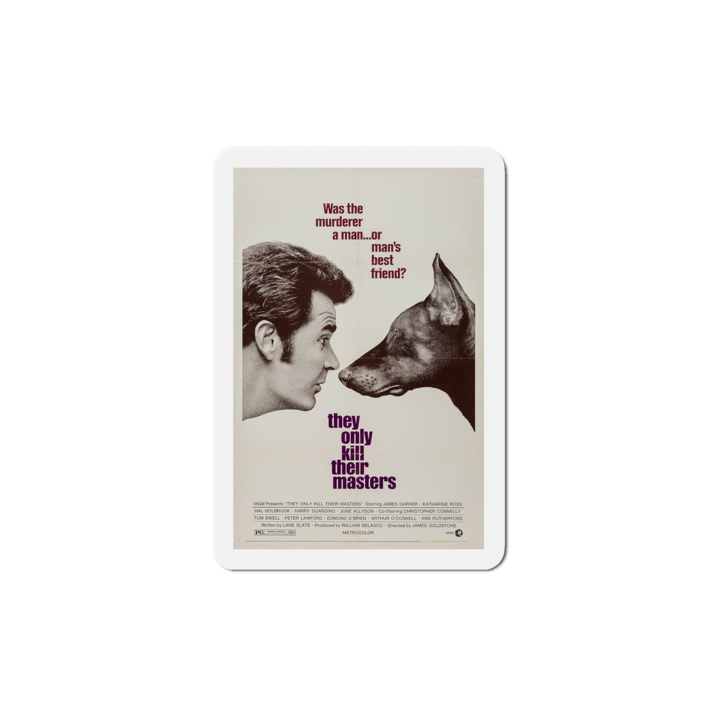 They Only Kill Their Masters 1972 Movie Poster Die-Cut Magnet-6 Inch-The Sticker Space