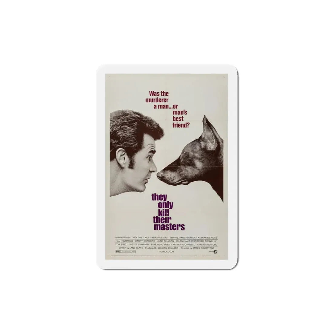 They Only Kill Their Masters 1972 Movie Poster Refrigerator Magnet 3 Inch - The Sticker Space