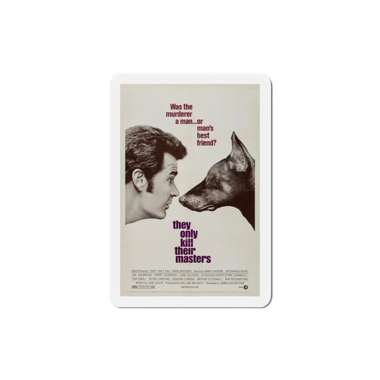 They Only Kill Their Masters 1972 Movie Poster Refrigerator Magnet 3 Inch - The Sticker Space