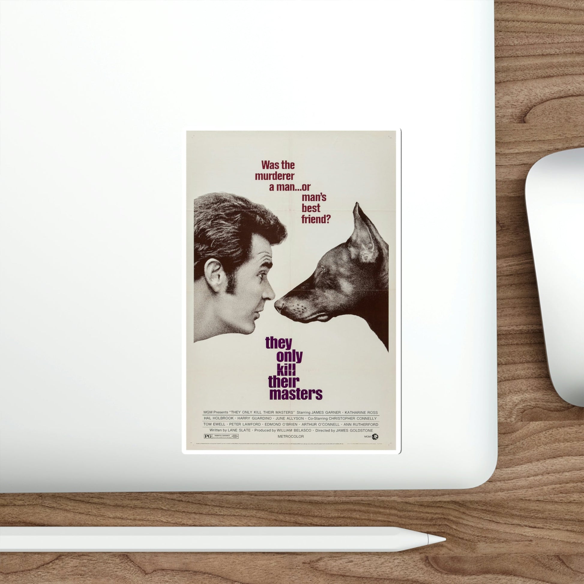 They Only Kill Their Masters 1972 Movie Poster STICKER Vinyl Die-Cut Decal-The Sticker Space