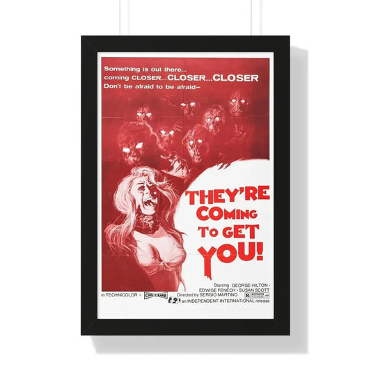 THEY'RE COMING TO GET YOU (ALL THE COLORS OF THE DARK) 1972 - Framed Movie Poster 16″ x 24″ Black - The Sticker Space