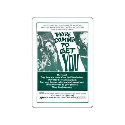 THEY'RE COMING TO GET YOU (ALL THE COLORS OF THE DARK) 2 1972 Movie Poster STICKER Vinyl Die-Cut Decal 6 Inch - The Sticker Space