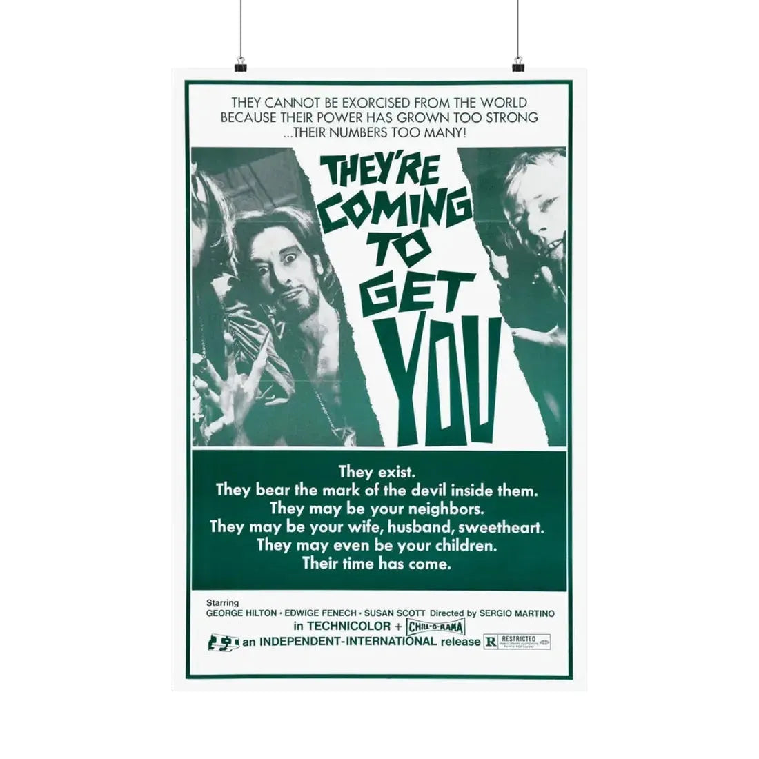 THEY'RE COMING TO GET YOU (ALL THE COLORS OF THE DARK) 2 1972 - Paper Movie Poster 24″ x 36″ Matte - The Sticker Space