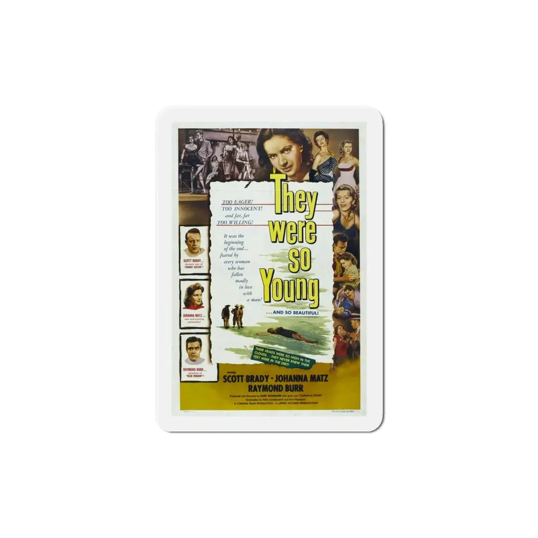 They Were So Young 1955 Movie Poster Refrigerator Magnet 5 Inch - The Sticker Space