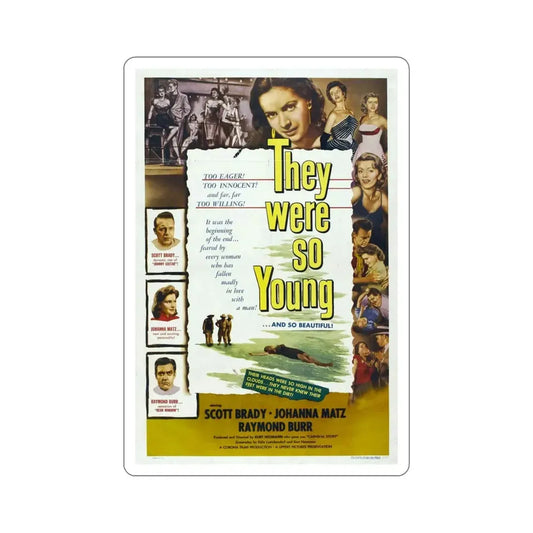 They Were So Young 1955 Movie Poster STICKER Vinyl Die-Cut Decal 6 Inch - The Sticker Space