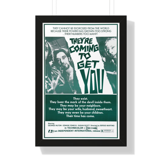 THEY'RE COMING TO GET YOU (ALL THE COLORS OF THE DARK) 2 1972 - Framed Movie Poster-16″ x 24″-The Sticker Space