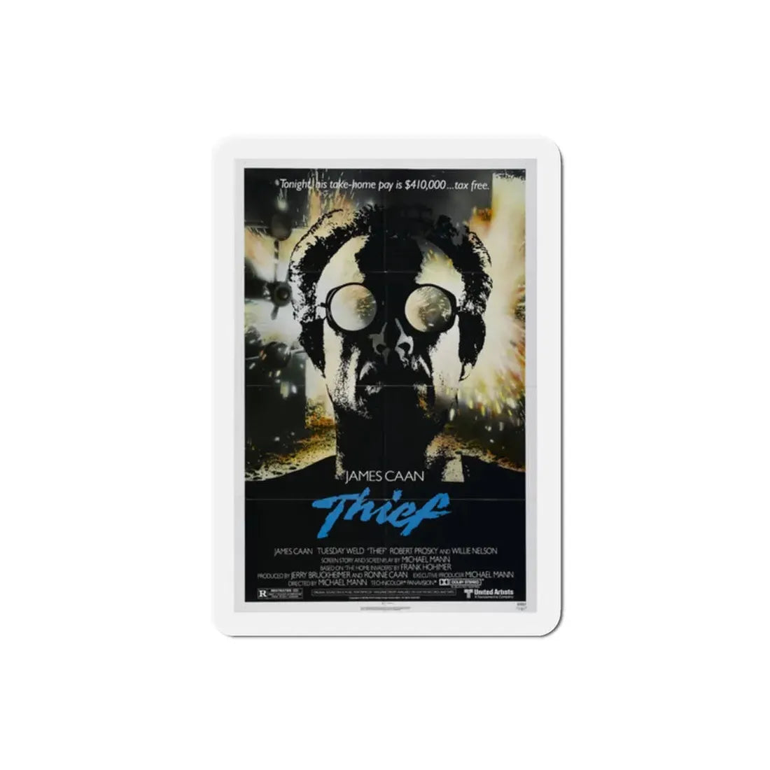 Thief 1981 Movie Poster Refrigerator Magnet 2 Inch - The Sticker Space