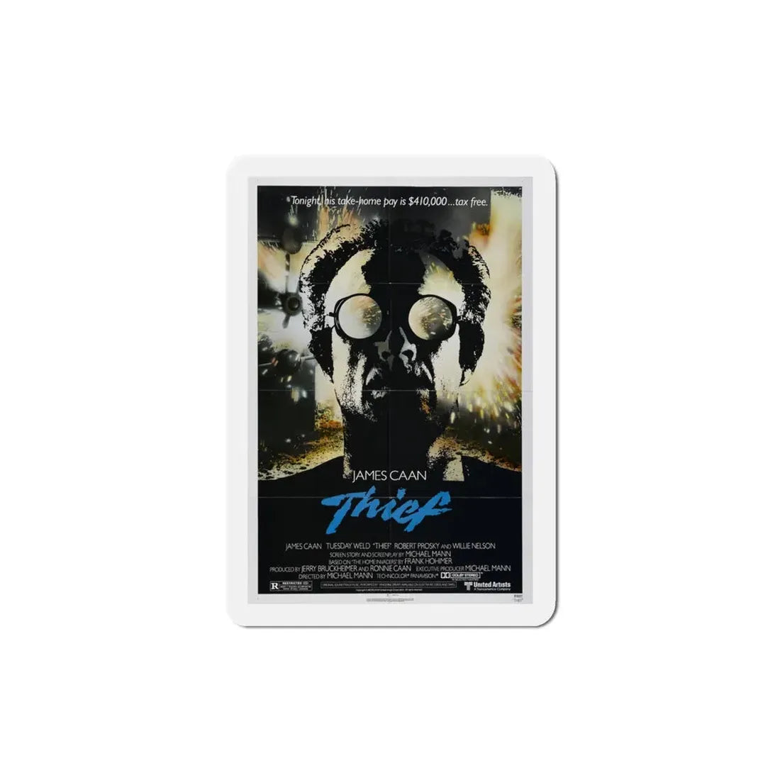 Thief 1981 Movie Poster Refrigerator Magnet 4 Inch - The Sticker Space