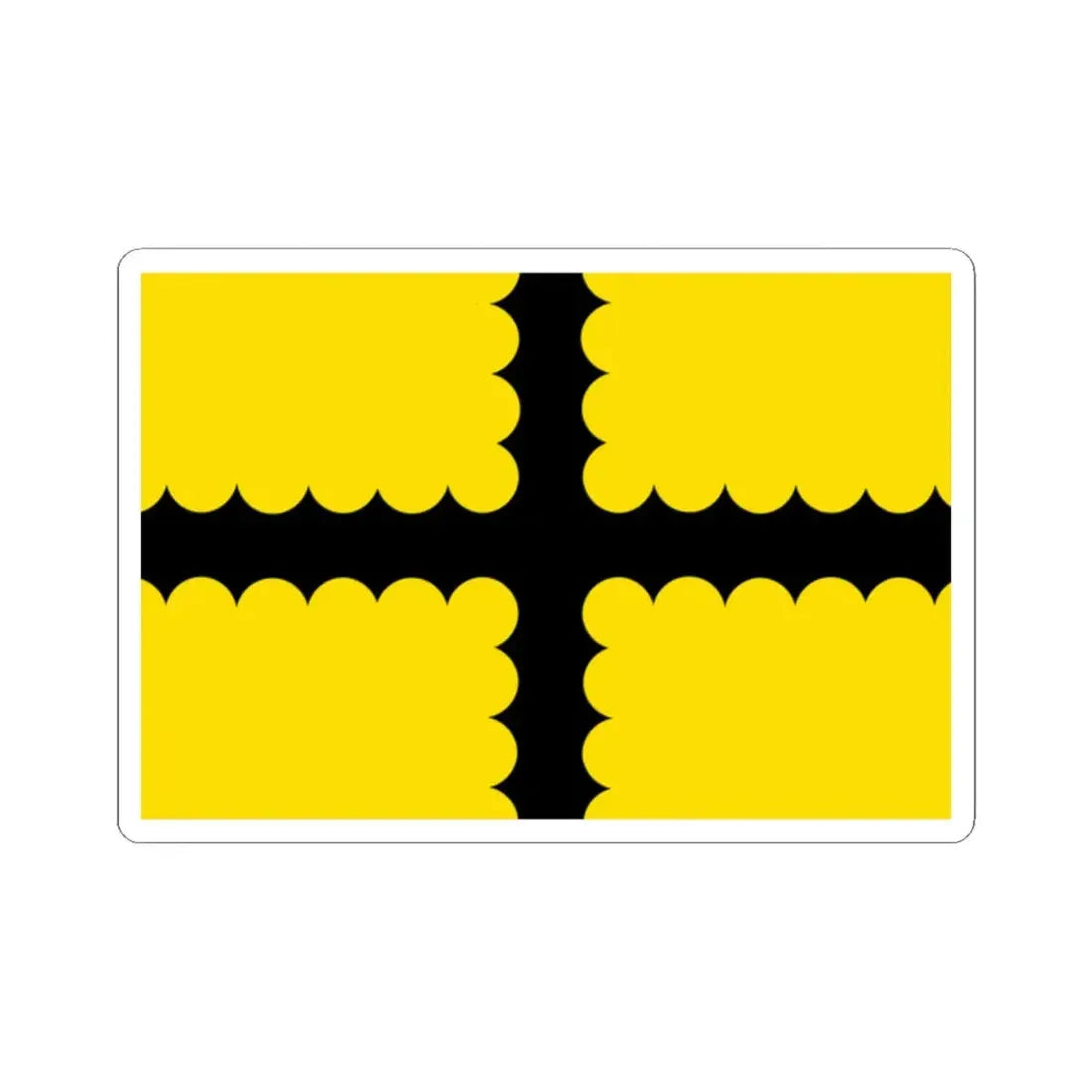 Thimister-Clermont vlag (Belgium) STICKER Vinyl Kiss-Cut Decal 2 Inch White - The Sticker Space