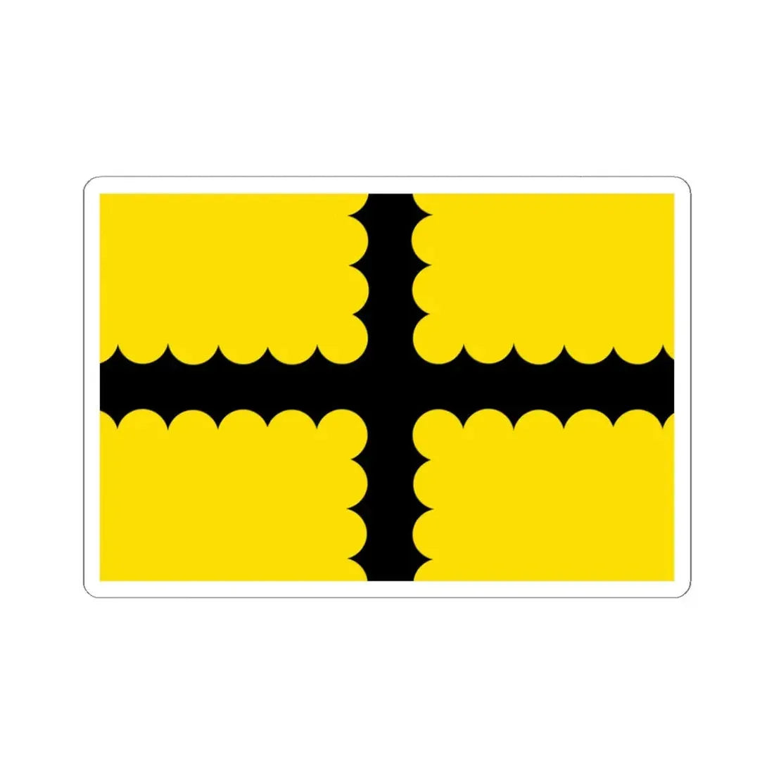 Thimister-Clermont vlag (Belgium) STICKER Vinyl Kiss-Cut Decal 3 Inch White - The Sticker Space