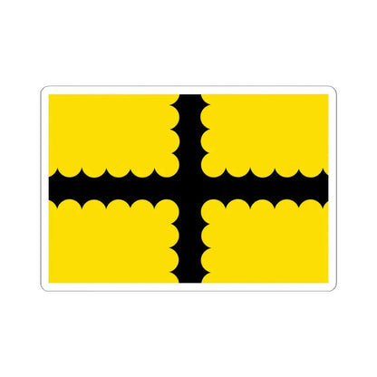 Thimister-Clermont vlag (Belgium) STICKER Vinyl Kiss-Cut Decal 3 Inch White - The Sticker Space