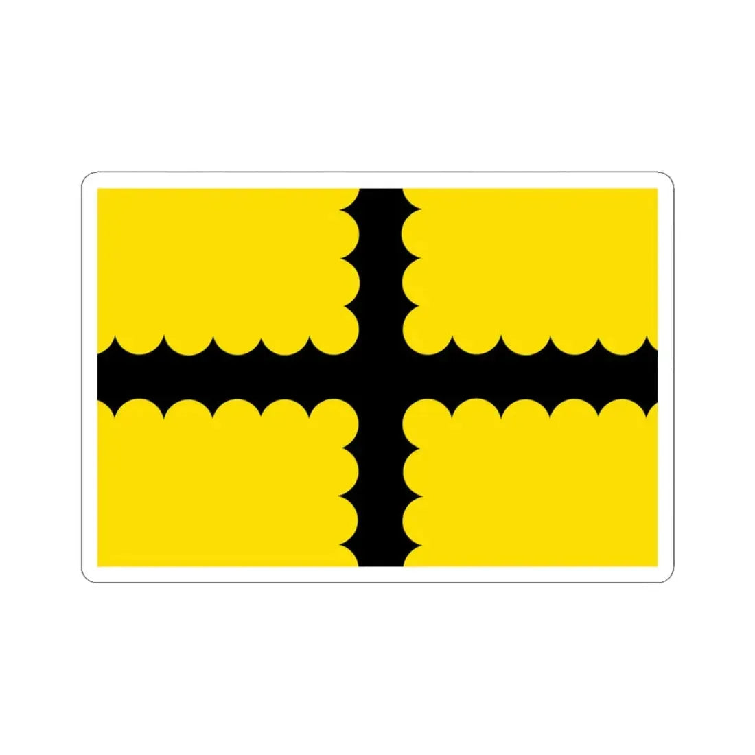 Thimister-Clermont vlag (Belgium) STICKER Vinyl Kiss-Cut Decal 4 Inch White - The Sticker Space