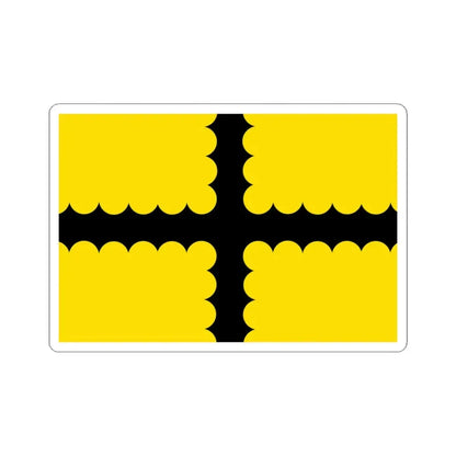 Thimister-Clermont vlag (Belgium) STICKER Vinyl Kiss-Cut Decal 4 Inch White - The Sticker Space