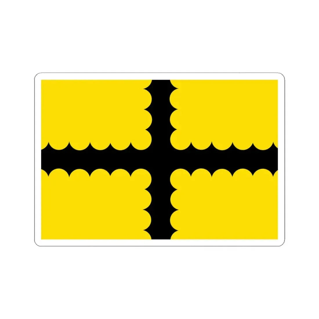 Thimister-Clermont vlag (Belgium) STICKER Vinyl Kiss-Cut Decal 6 Inch White - The Sticker Space