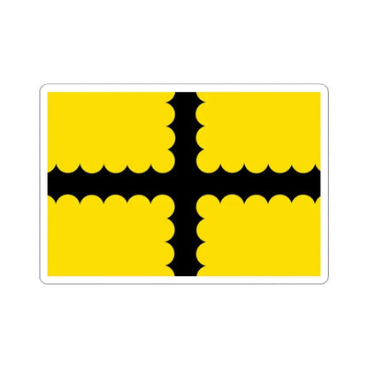 Thimister-Clermont vlag (Belgium) STICKER Vinyl Kiss-Cut Decal 6 Inch White - The Sticker Space